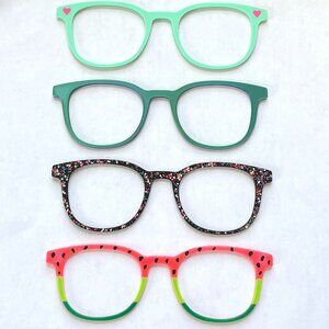 Set of 4 3D Printed Reese Magnetic Pair Eyewear Toppers-New!